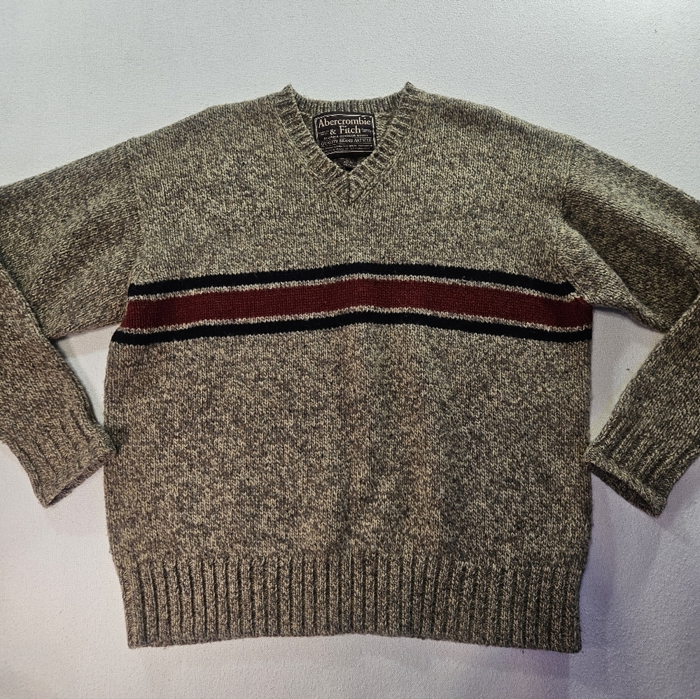 Abercrombie & Fitch XL Shetland Wool V-Neck Sweater